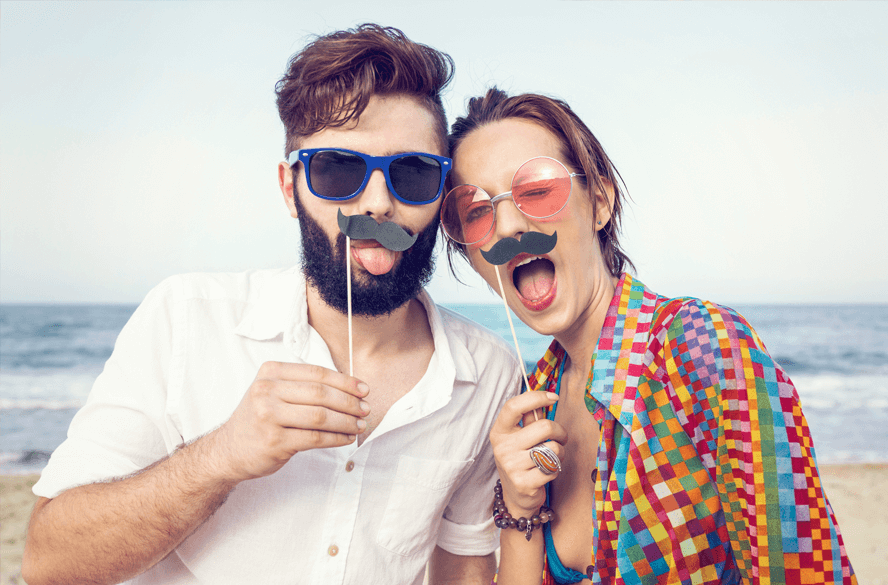 Couple with sunglasses