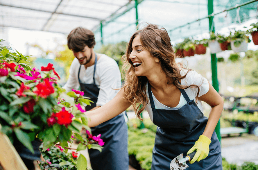 woman in flower shop