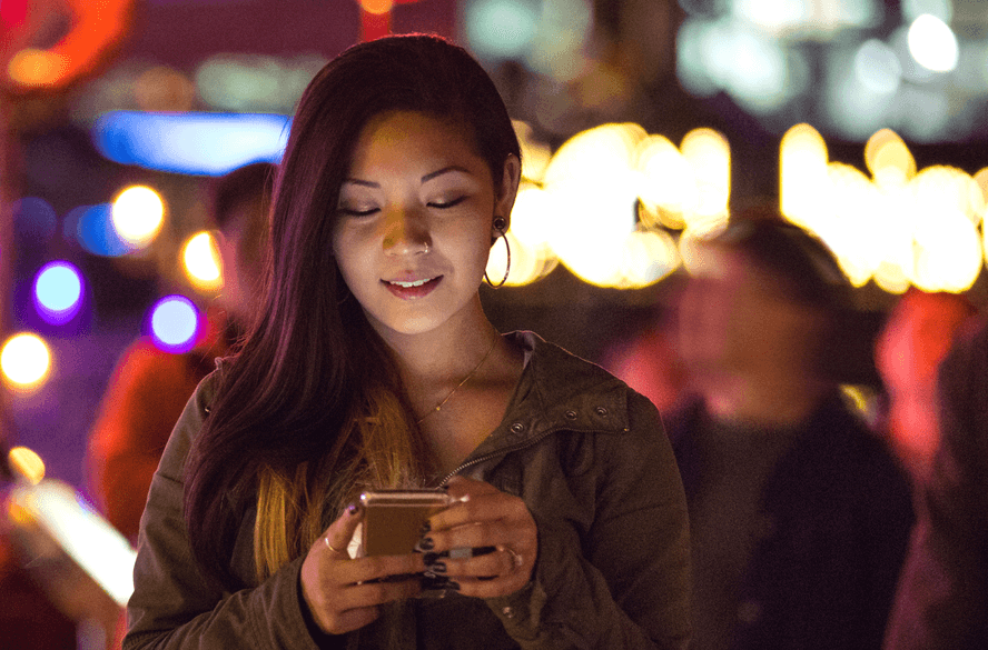 girl on phone